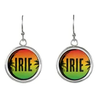 Jamaican Rasta IRIE Palm Trees Earrings