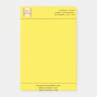 Yellow business logo letterhead post-it notes