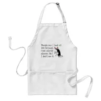 Through Rosé Colored Glasses, Wine Pun Cat Adult Apron