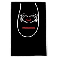 Let's Friends! Classic Skeleton Hands Heart Medium Gift Bag