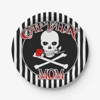 Captain Mom Paper Plates