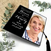 Memorial Modern Photo In Loving Memory Graduate  Graduation Cap Topper
