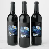 Goth Raven Dark Aesthetic  Wine Label