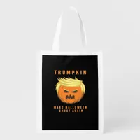 Trumpkin Make Halloween Great Again Fitted Grocery Bag