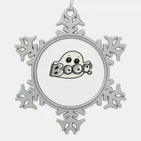 Little Boo Creative Casual Snowflake Pewter Christmas Ornament
