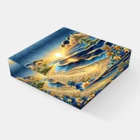 Ocean View Tropical Paper Quilling Effect  Paperweight