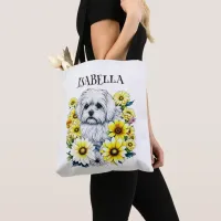 Personalized Cute Cartoon Maltese Tote Bag