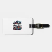 Cottagecore And Aesthetic Goblincore Mushroom Fair Luggage Tag