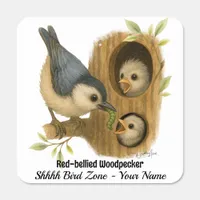 Quirky White-Breasted Nuthatch Metal Sign