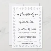 Elegant Paw Prints Wedding Invitation