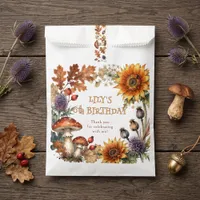 Watercolor Enchanted Woodland Fall Birthday Party Favor Bag