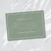 Minimalist Bereavement Funeral Thank You Card