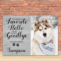 Pet Memorial Sympathy Keepsake Personalized Photo Plaque