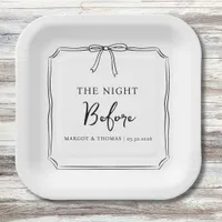 "The Night Before" Rehearsal Dinner Welcome Party Paper Plates