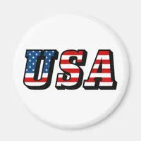USA Flag Text Magnet