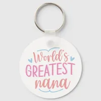 Personalized World's Greatest Nana - Grandmother Keychain