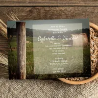 Green Pastures Country Farm Rehearsal Dinner Invitation