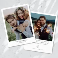 Best Day Ever Photo Message Wedding Thank You Card