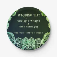 Elegant Lace" Wedding Invitation Collection  Paper Plates