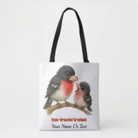 Stunning Rose Breasted Grosbeak Tote Bag