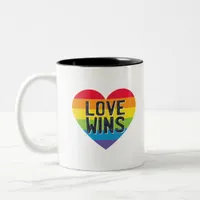 Love Wins Two-Tone Coffee Mug