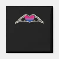 Bone Hands Heart Bisexual Goth Minimal Design Magnet
