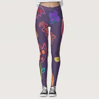 Colorful Tulips and flowers Leggings