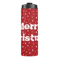 Christmas Trees and Snowflakes Thermal Tumbler