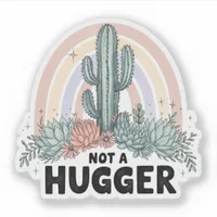  Not a Hugger Cactus Vinyl Sticker