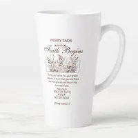 Walk by Faith 2 Corinthians Floral Scripture Latte Mug