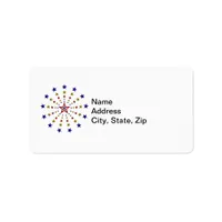 Pattern of Patriotic Stars Label