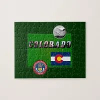 Colorado Picture Text, Flag, Seal, Quarter, Map Jigsaw Puzzle