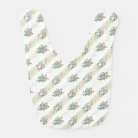 Vintage Rose Pattern - Baby Bib