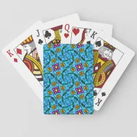 Abstract Floral Playing Cards