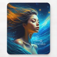 Stillness Speaks | Meditation Celestial Art Mouse Pad