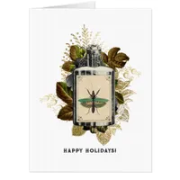 Floral Poison Lotion Halloween Gothic Card