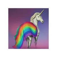 Pride Unicorn Generated Art Wood Wall Art