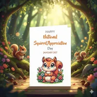 Happy Squirrel Appreciation Day | January 21st Card
