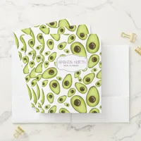Hand Drawn Avocado Pattern  ID376 Pocket Folder