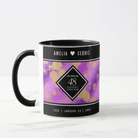 Elegant 48th Amethyst Wedding Anniversary Mug