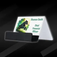 Black Panther: Surroundings in Green | Desk Business Card Holder