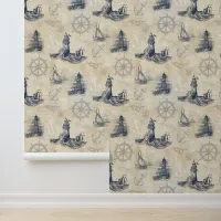 Vintage Nautical Lighthouses Wallpaper