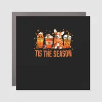 Tis Season Pumpkin Spice Latte Halloween Fall Coff Car Magnet