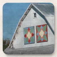 A Barn With Two Quilts Coaster