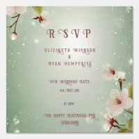 Elegant Floral Blossom Wedding Invitation Design Sign