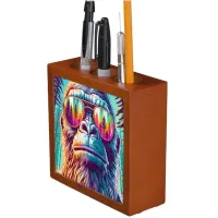 Personalized Cool Bigfoot in Hip Sunglasses Desk Organizer