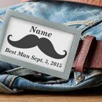 Best Man Mustache Belt Buckle