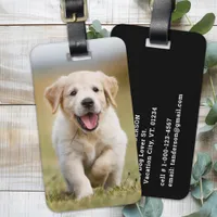 Custom Photo Dog Lover Pet Puppy Personalized  Luggage Tag