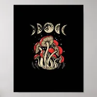 Cottagecore Mushrooms Academia Goblincore Aestheti Poster