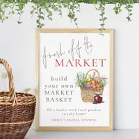 Fresh off Market Fill Your Basket Bridal Shower Poster